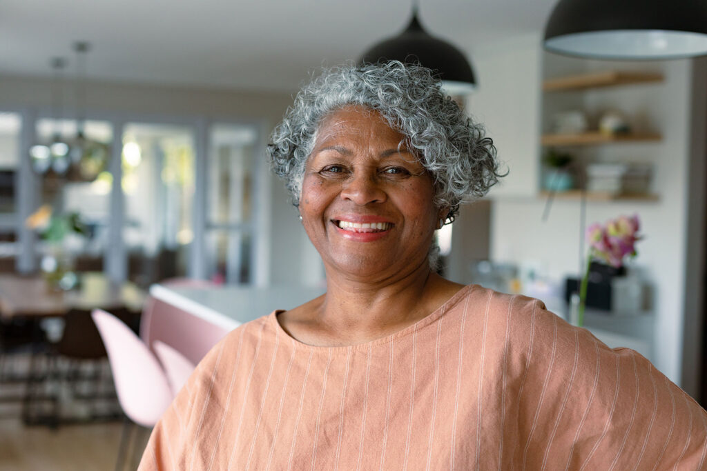 senior African American woman smiling